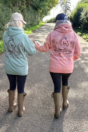 Sage & Stirrup Signature Cross-Neck Hoodie