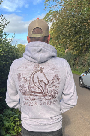 Sage & Stirrup Signature Cross-Neck Hoodie