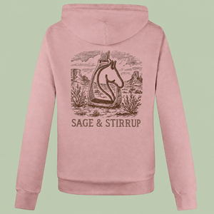Dusky pink hoodie mock-up, back