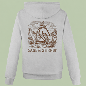Grey hoodie mock-up, back