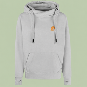 Grey hoodie mock-up, front