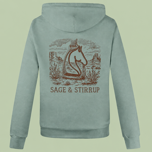 Sage hoodie mock-up, back